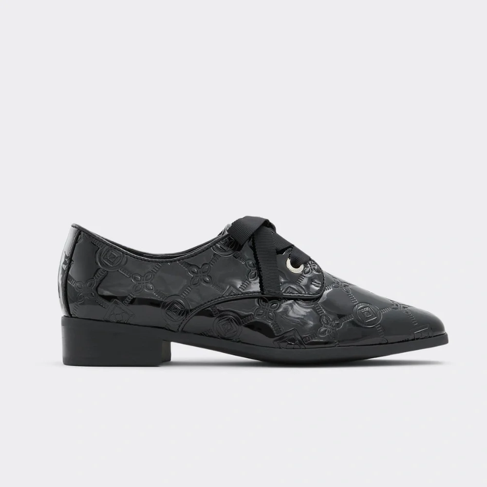 Aldo Oxford shoes Womens 8.5 Black Patent Flex Comfort Tech Shoes - Picture 14 of 14